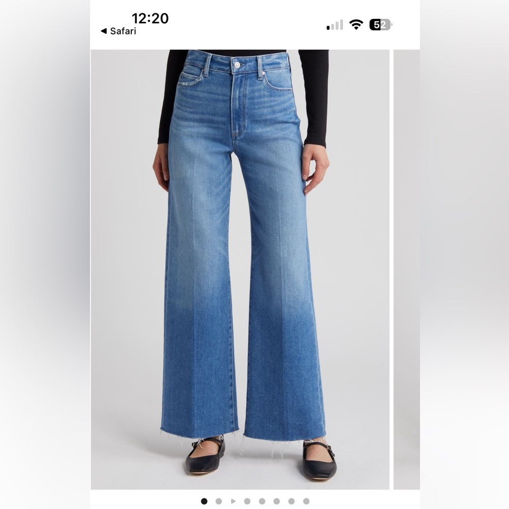Paige Anessa 31 wide leg jeans